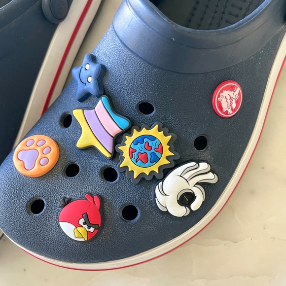 Crocs Crocband™ Clog in Navy with 11 fun Jibbitz Charms! - Picture 6 of 16